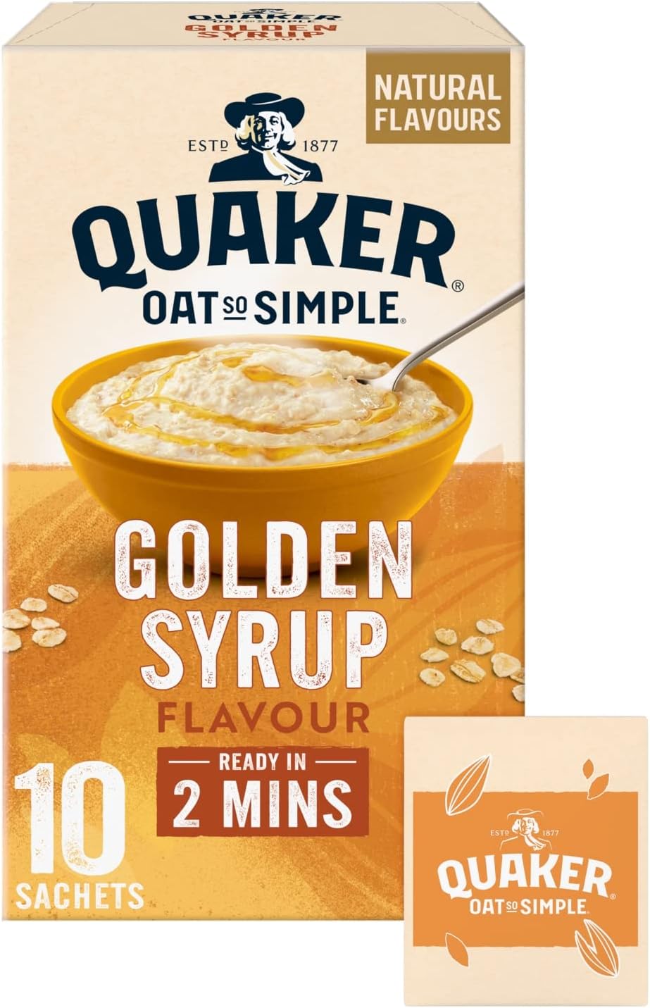 Quaker Oat So Simple Golden Syrup Porridge, 10 x 36g