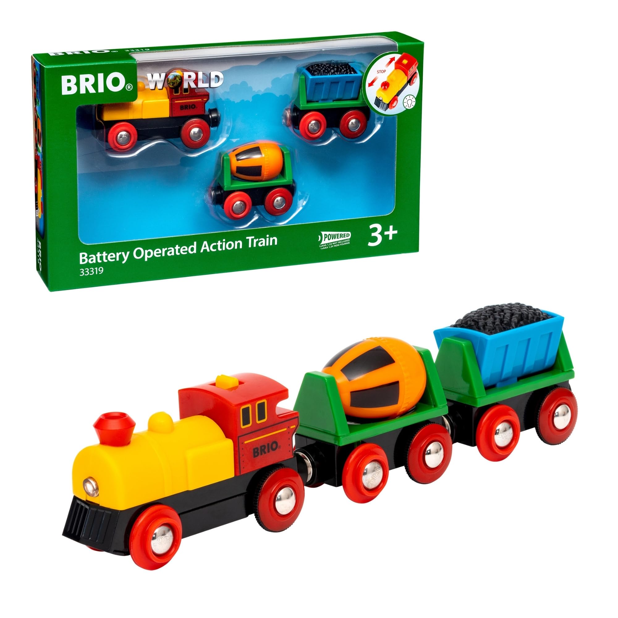 BRIO World Battery Operated Action Train Set - Compatible with BRIO Railway, FSC Certified Wood, Model 33319 10