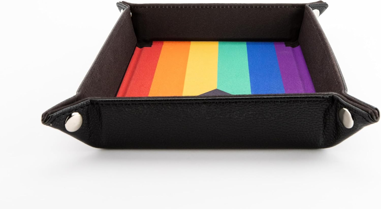 Metallic Dice Games FanRoll Pride Dice Tray – Rainbow Flag 4