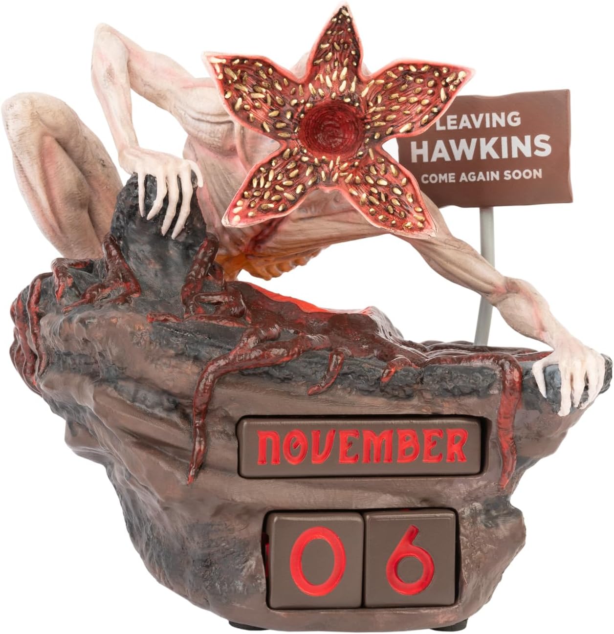 Grupo Erik Stranger Things Demogorgon Perpetual Flip Calendar - Resin Desk Display