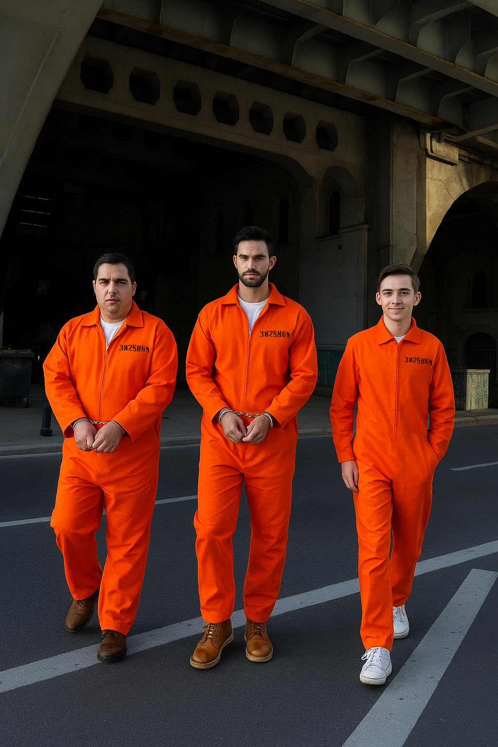 HENBRANDT Adult Prisoner Overall Costume - Orange, One Size (Fits Chest 38-40") 5