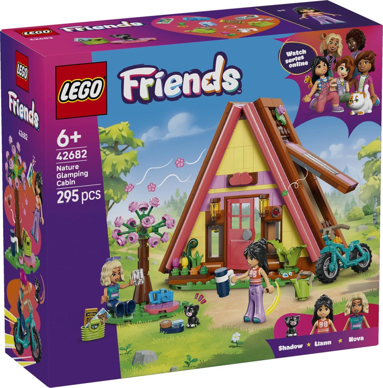 LEGO Friends Nature Glamping Cabin Building Set 42682 for Ages 6+ | Includes 2 Mini Dolls 6