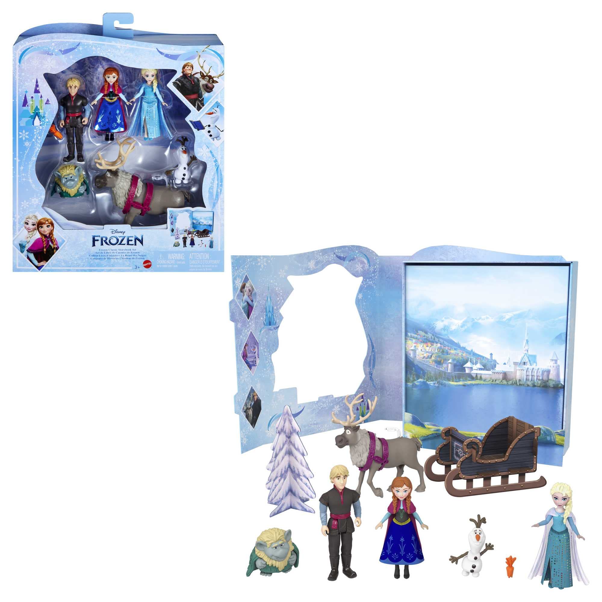 Disney Frozen Story Pack with 6 Characters - Small Dolls & Playset for Kids