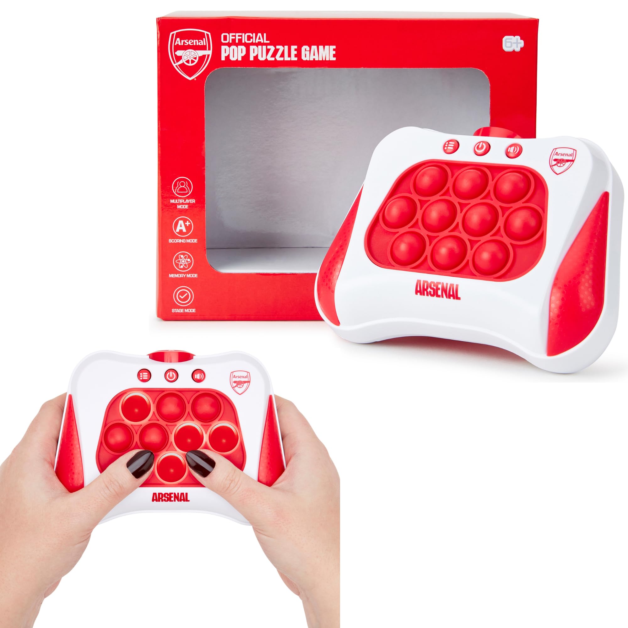 The Gift Scholars Arsenal FC Pop It Electric Lights Puzzle Game | Silicone | Unisex Children