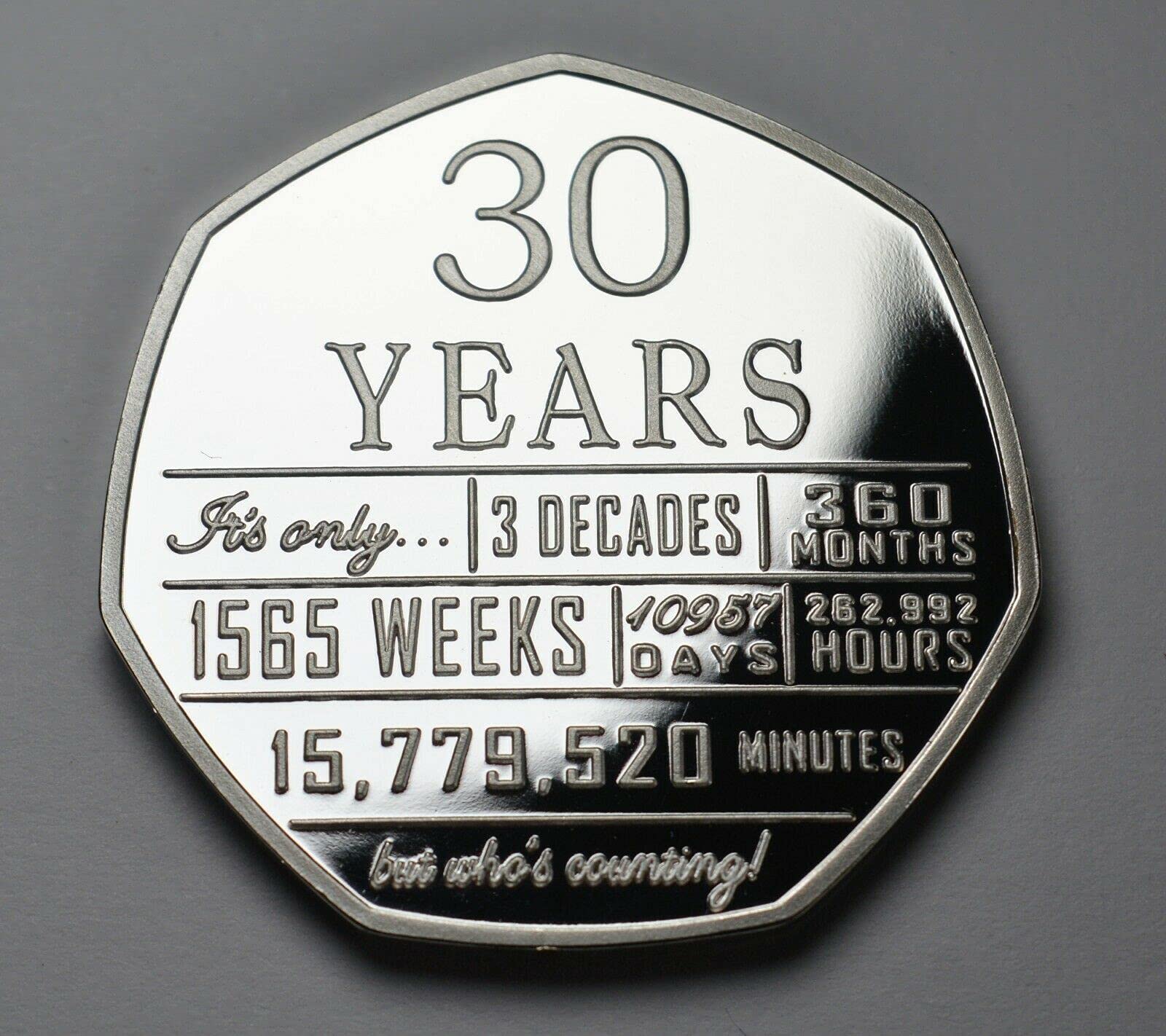 30th Birthday .999 Silver Commemorative Coin - The Commemorative Coin Company 8