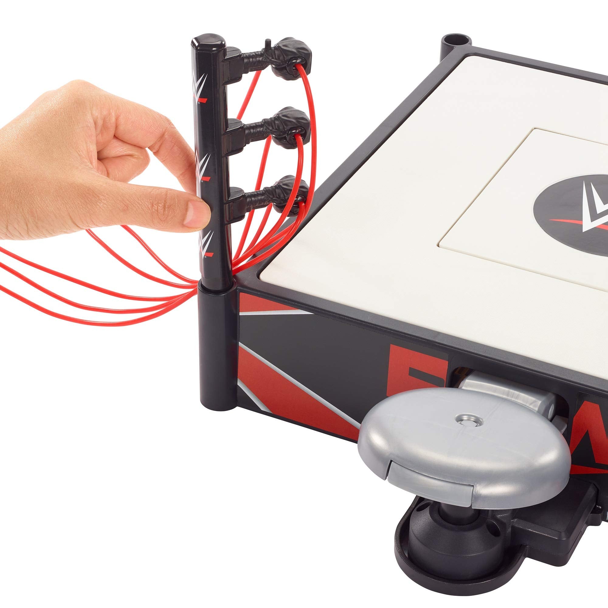 WWE Wrekkin Kickout Ring Spielset – 2-Modus-Actionfiguren-Arena mit Breakaway-Tisch und Meisterschaft, ab 6 Jahren 7