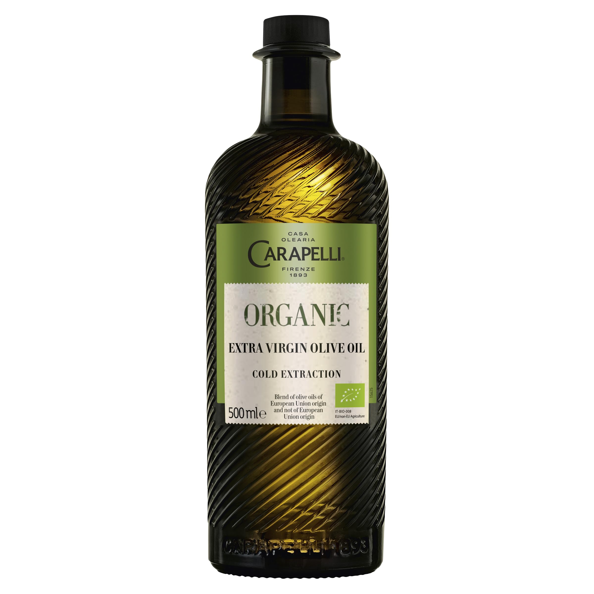 Carapelli Organic Extra Virgin Olive Oil - Balanced Flavor | Cold Pressed | 500ml