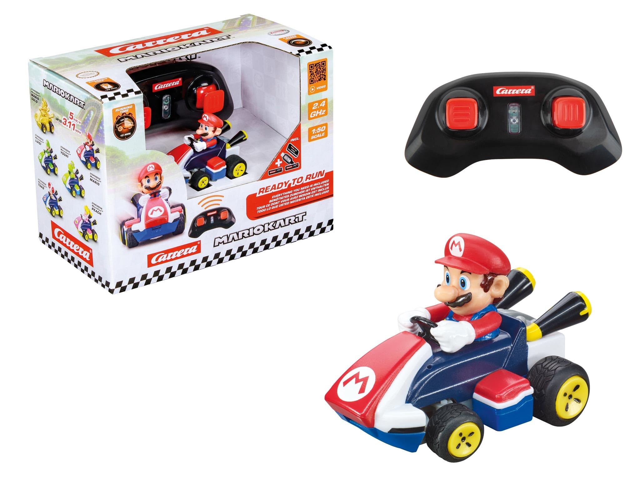 Mario Kart Mini RC - Carrera Mario Remote Control Car, Red 370430032