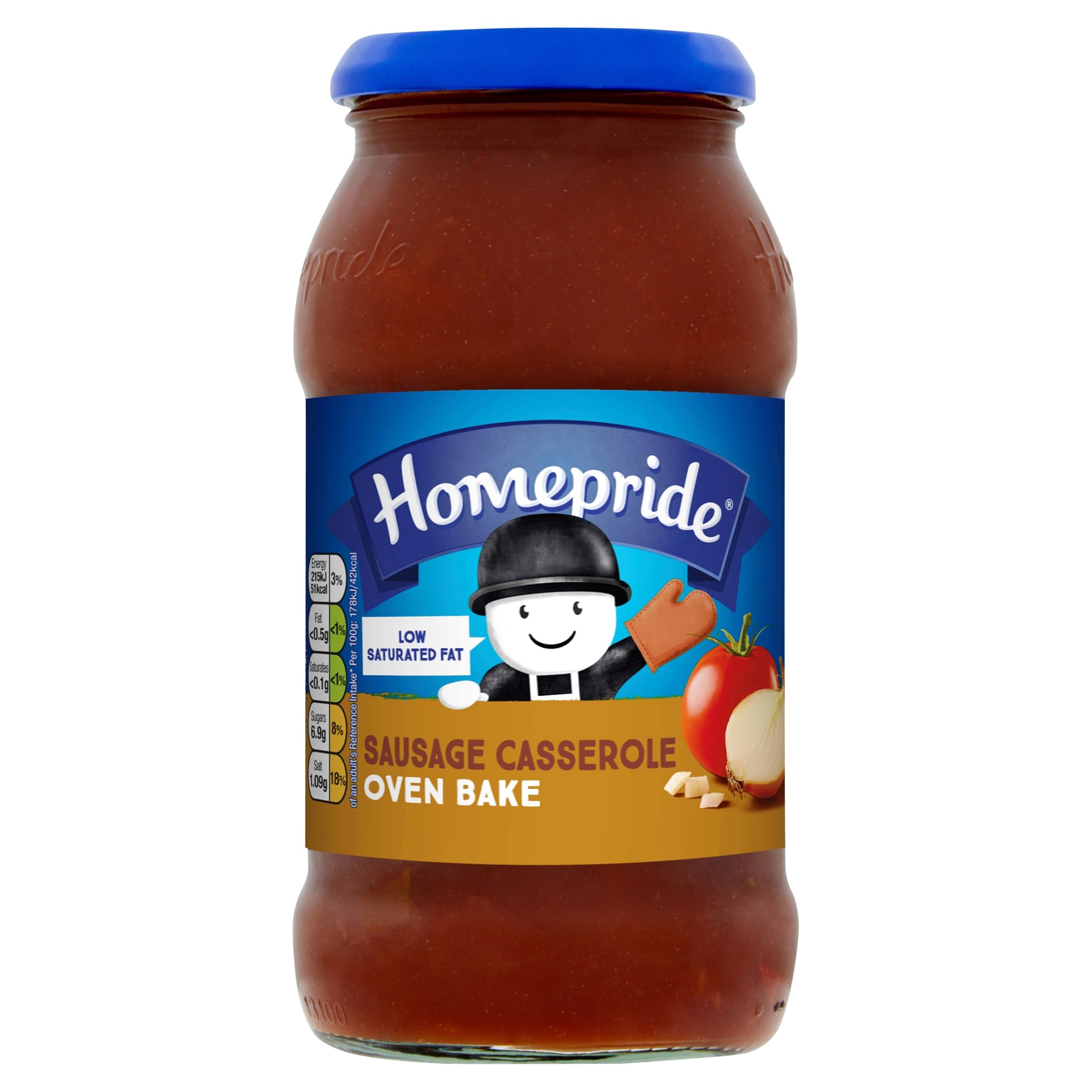 Homepride Wurstauflauf-Kochsauce zum Aufbacken im Ofen – arm an gesättigten Fettsäuren, vegetarisch, 485 g 3