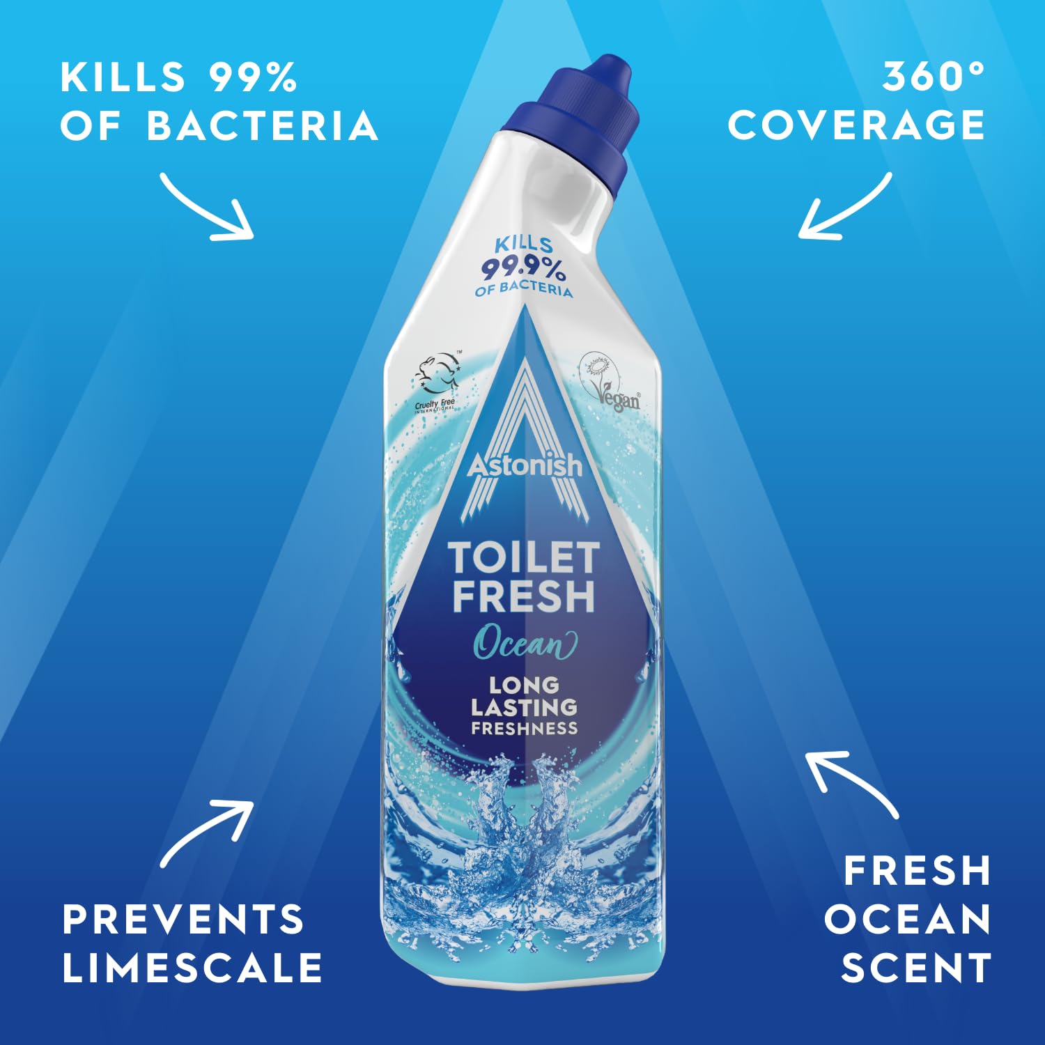 Astonish - Toilet Fresh Gel, Kills 99.9% of Bacteria, Limescale Prevention, Marine & Citrus Scent 5