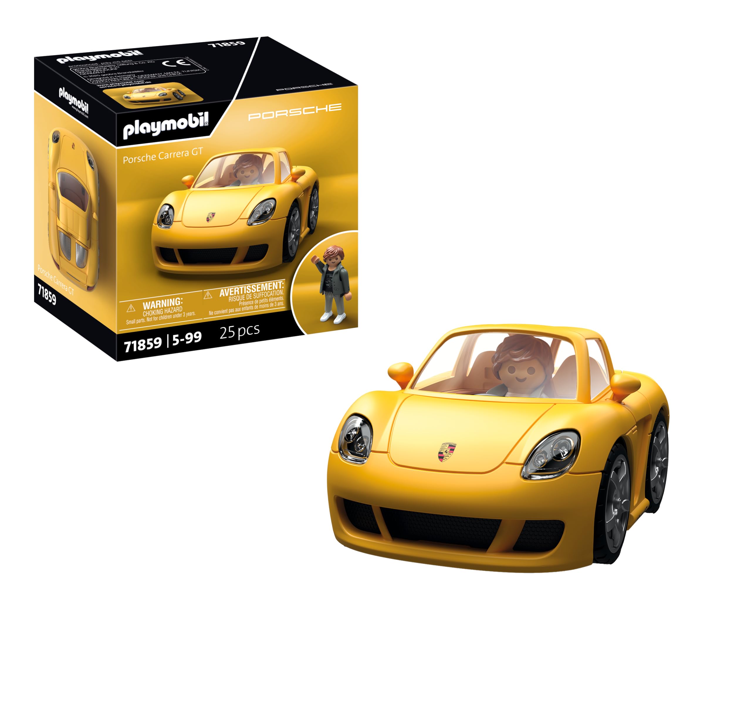 Playmobil Porsche Carrera GT - Model Car with Driver Figure for Kids 4+ 8