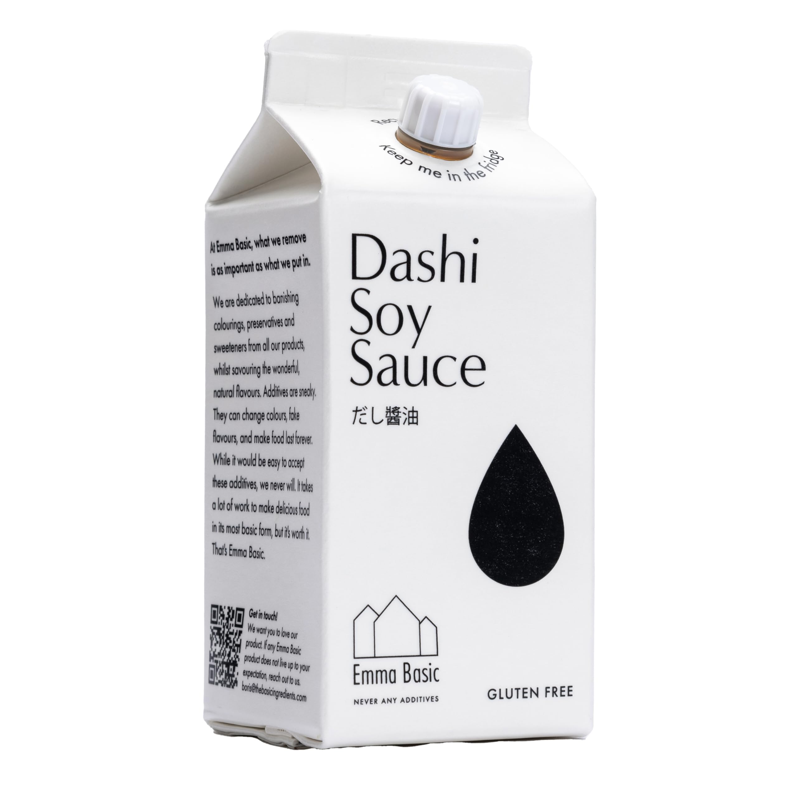 Emma Basic Dashi Sojasauce 200 ml | Glutenfrei | Vegan | Umami-reich | Ohne Zusatzstoffe