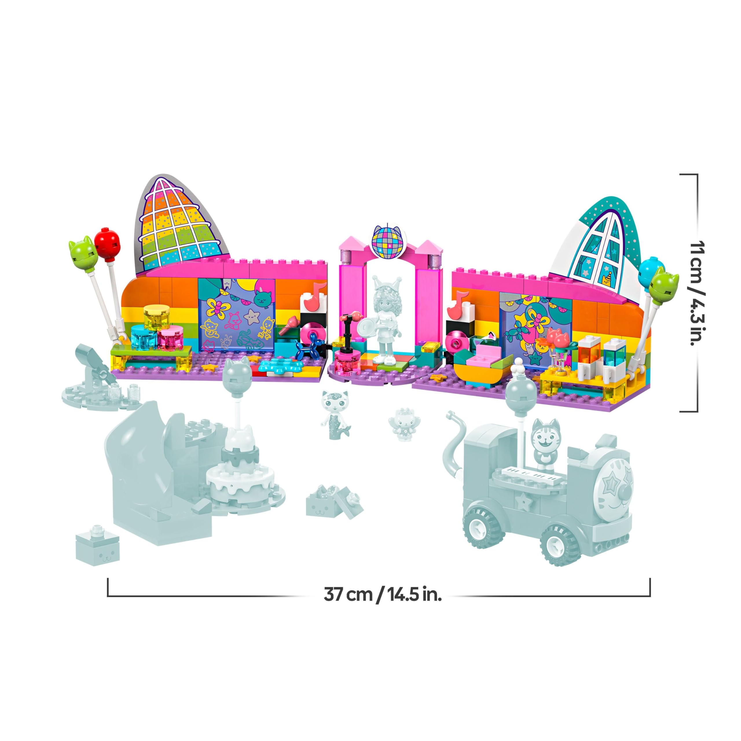 LEGO Gabby’s Party Room Disco Playset - DJ Catnip Party Bus with Minifigures & Games for Kids 4+ 10