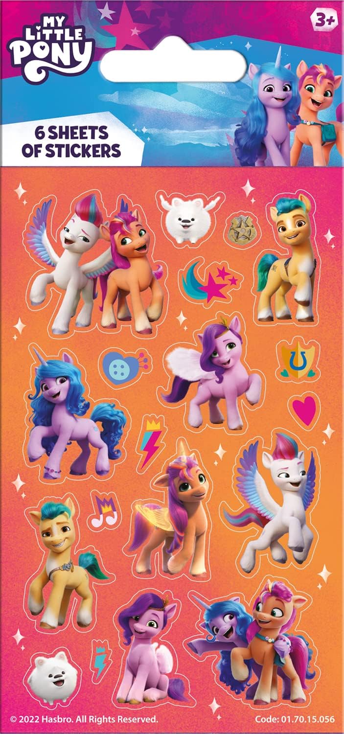 Paper Projects My Little Pony Party Pack - Reusable Glossy Stickers (01.70.15.056), 6 Sheets, Pink 3