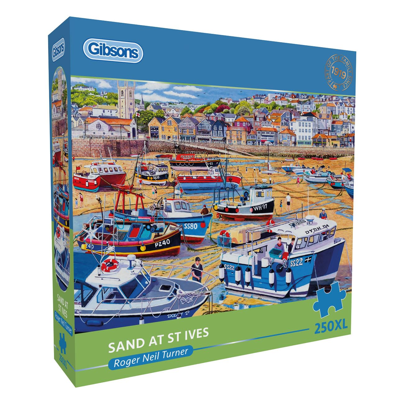 Gibsons Sand at St Ives Jigsaw Puzzle - 250 Extra Large Pieces | Roger Turner Art