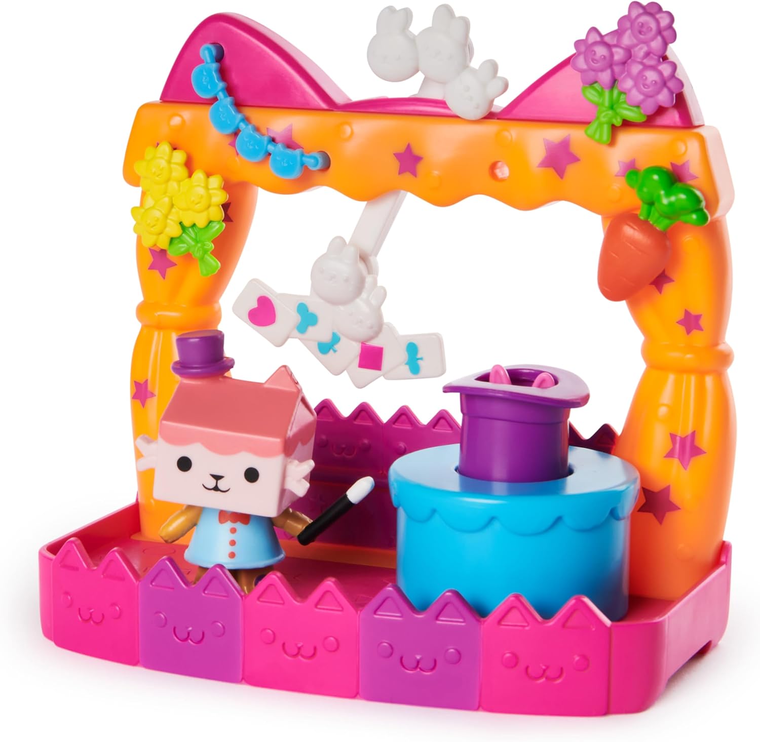 Gabby’s Dollhouse Baby Box Talent Show Balcony Playset - 8-Piece Dollhouse Playset with Figure & Accessories 3