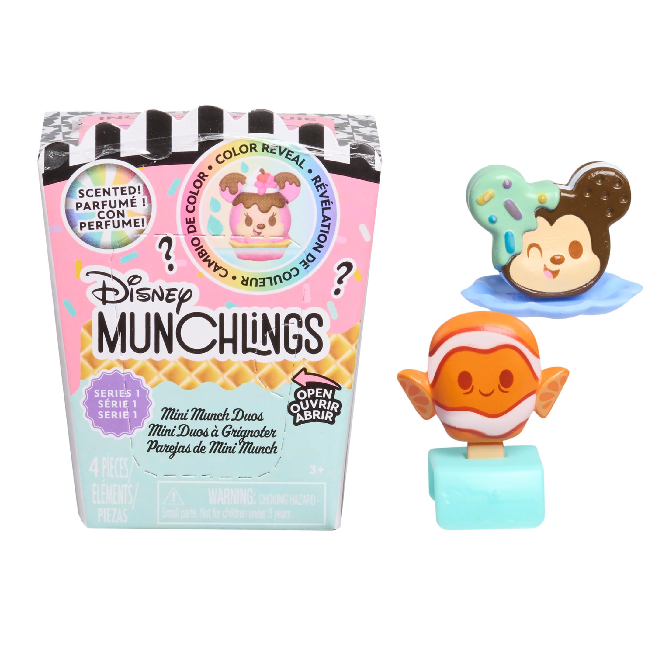 Just Play Disney Munchlings Mini Munch 2pk - Color-Changing Blind Box Collectible Figures