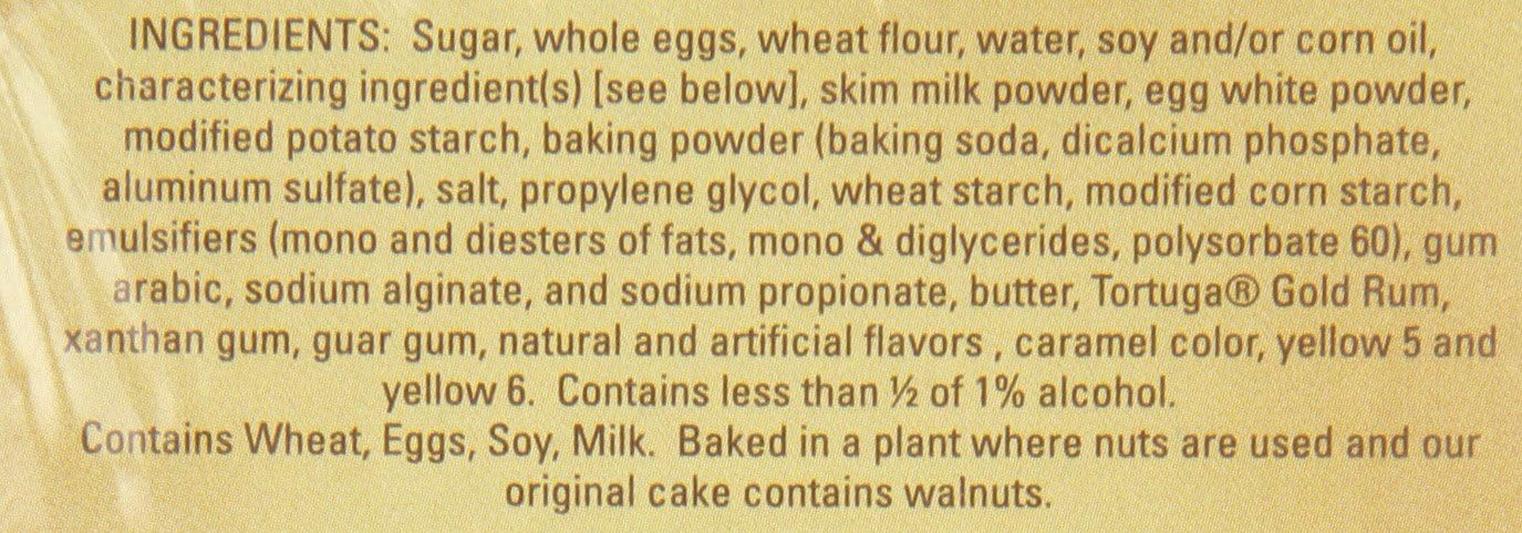 Tortuga Golden Original Rumkuchen mit Walnüssen, 454g 4