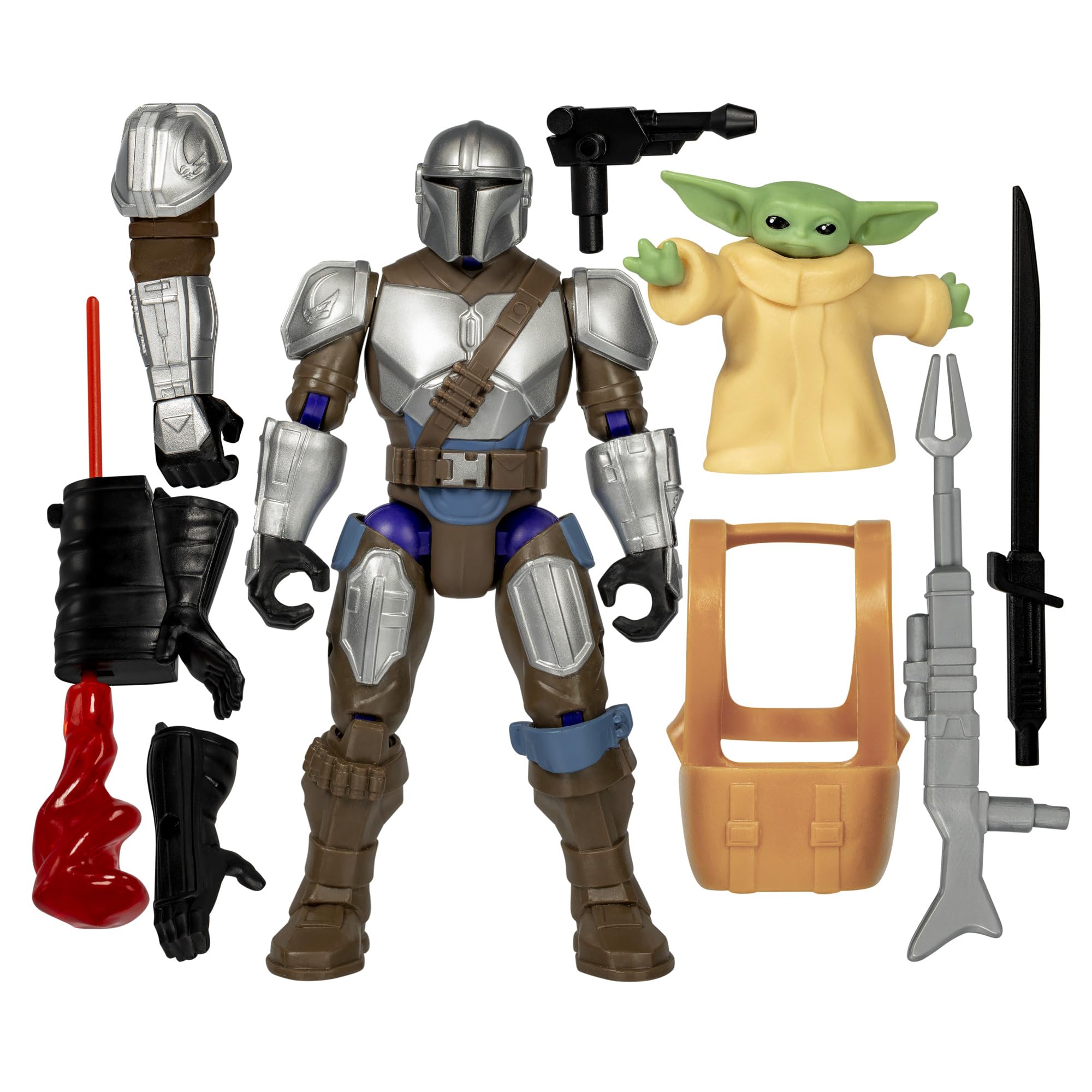 Star Wars MixMashers The Mandalorian & Grogu Deluxe Action Figure Set | Mix & Match Customization
