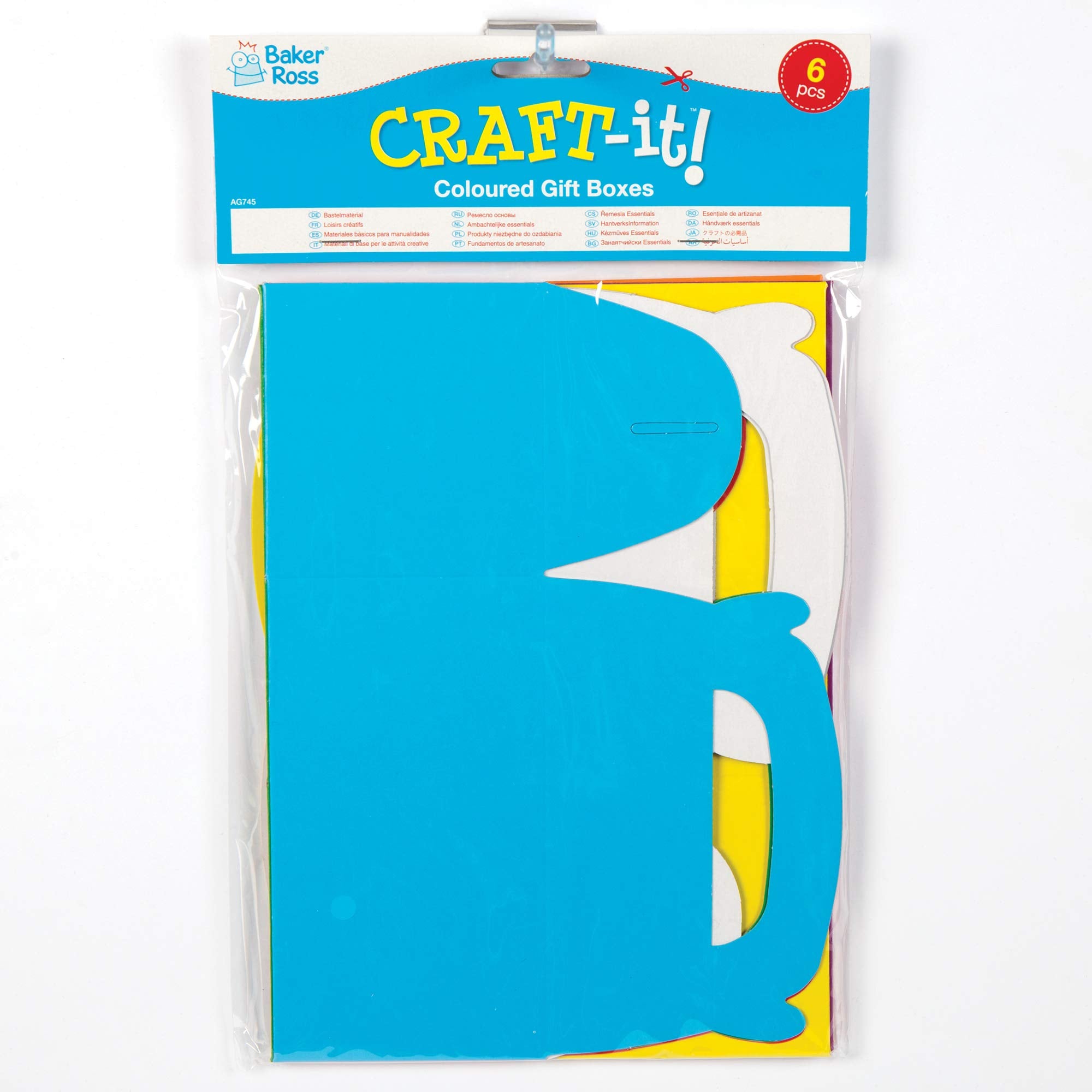 Baker Ross AG745 Coloured Paper Gift Boxes for Kids Crafting & Party Favours | Pack of 6 5