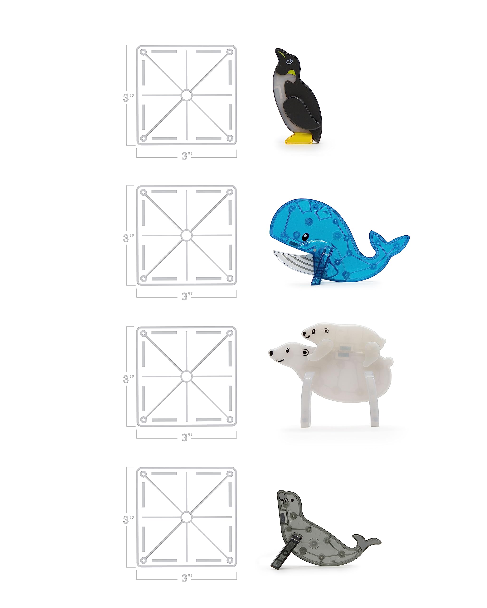 Magna-Tiles Arctic Animals 25-Piece Set - Magnetic Building Tiles with Arctic Animal Figures 5