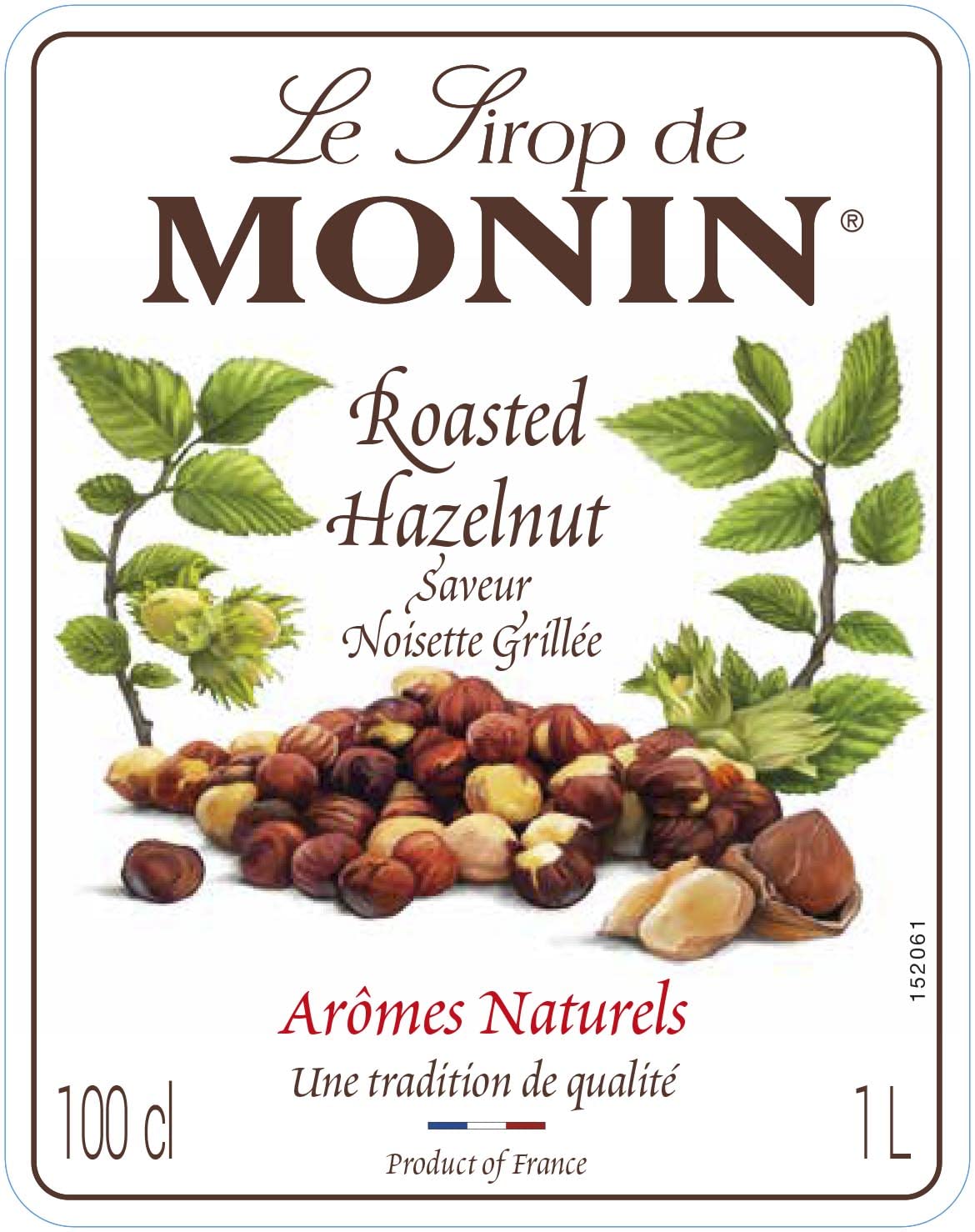 Monin Roasted Hazelnut Syrup - 1 Litre PET Bottle | Vegan, Kosher, Halal 3