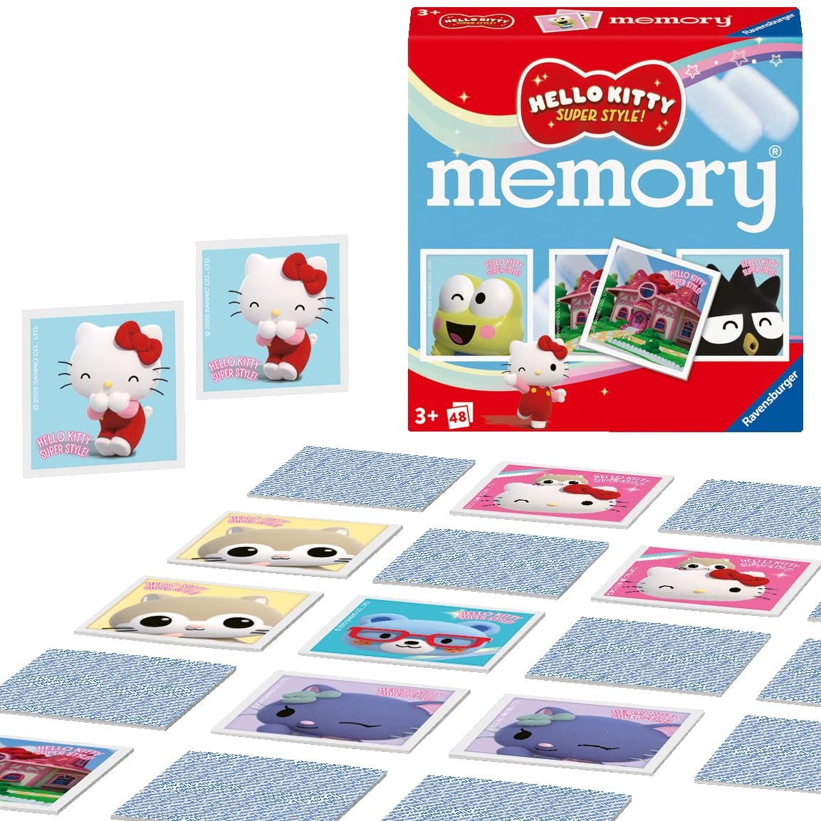 Ravensburger Hello Kitty Mini Memory Game for Kids Age 3+ | 2-6 Players | 48 Cards