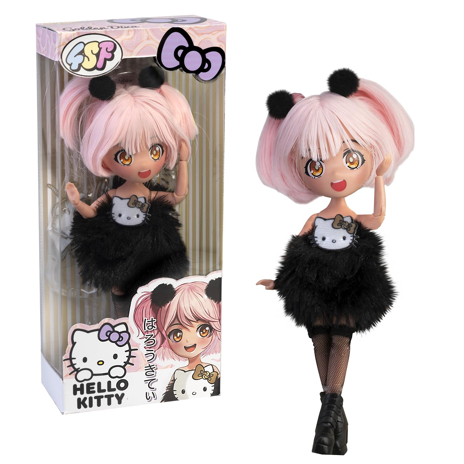 Hello Kitty Manga Doll - Pink Golden Diva Fashion Doll for Ages 3+ 7