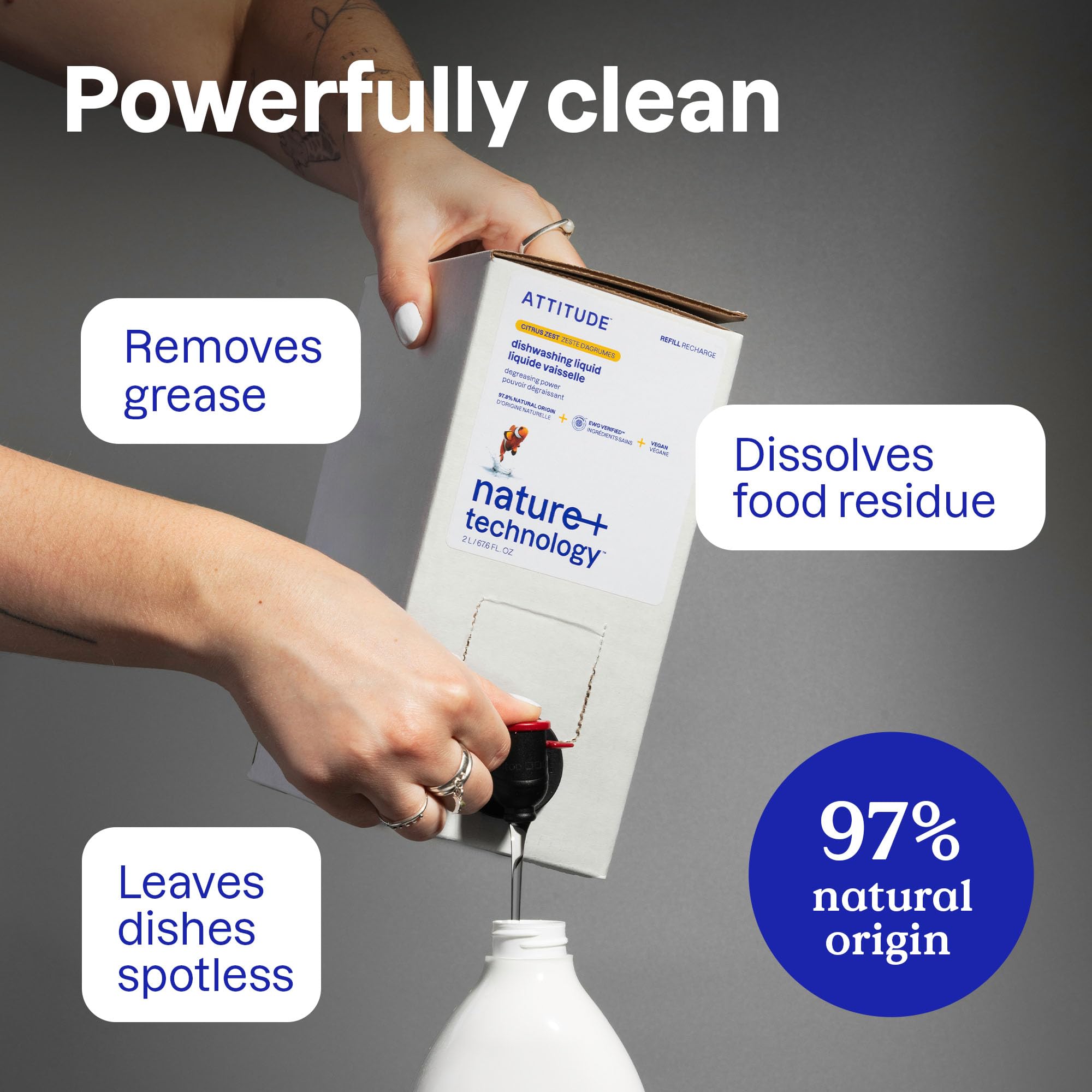ATTITUDE – Spülmittel, EWG-geprüft, pflanzliches und veganes Spülmittel, parfümfrei, 780 g 7