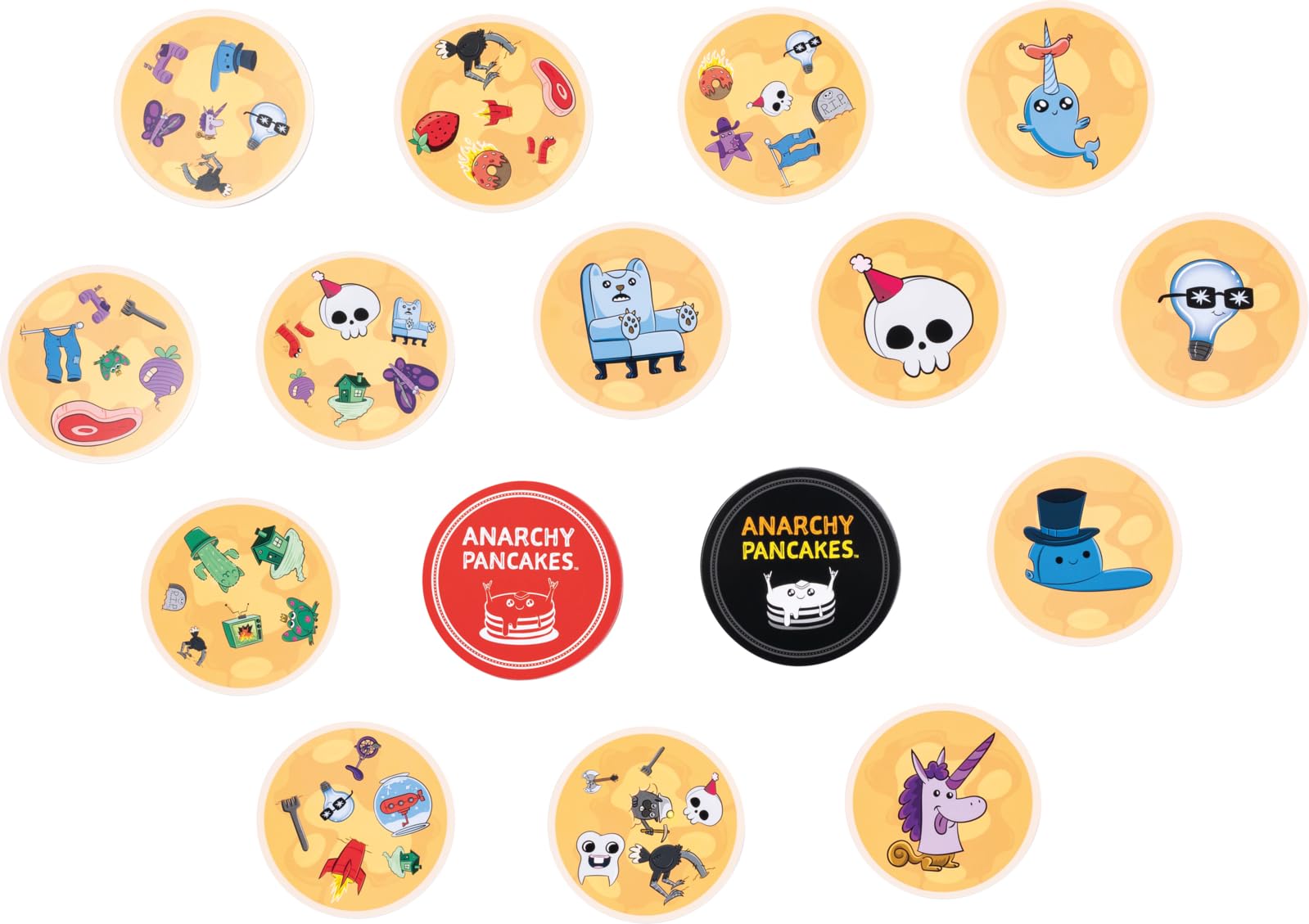 Asmodee Anarchy Pancakes - Dobble Family Card Game | Ages 8+ | 2-6 Players | 5+ Min 3