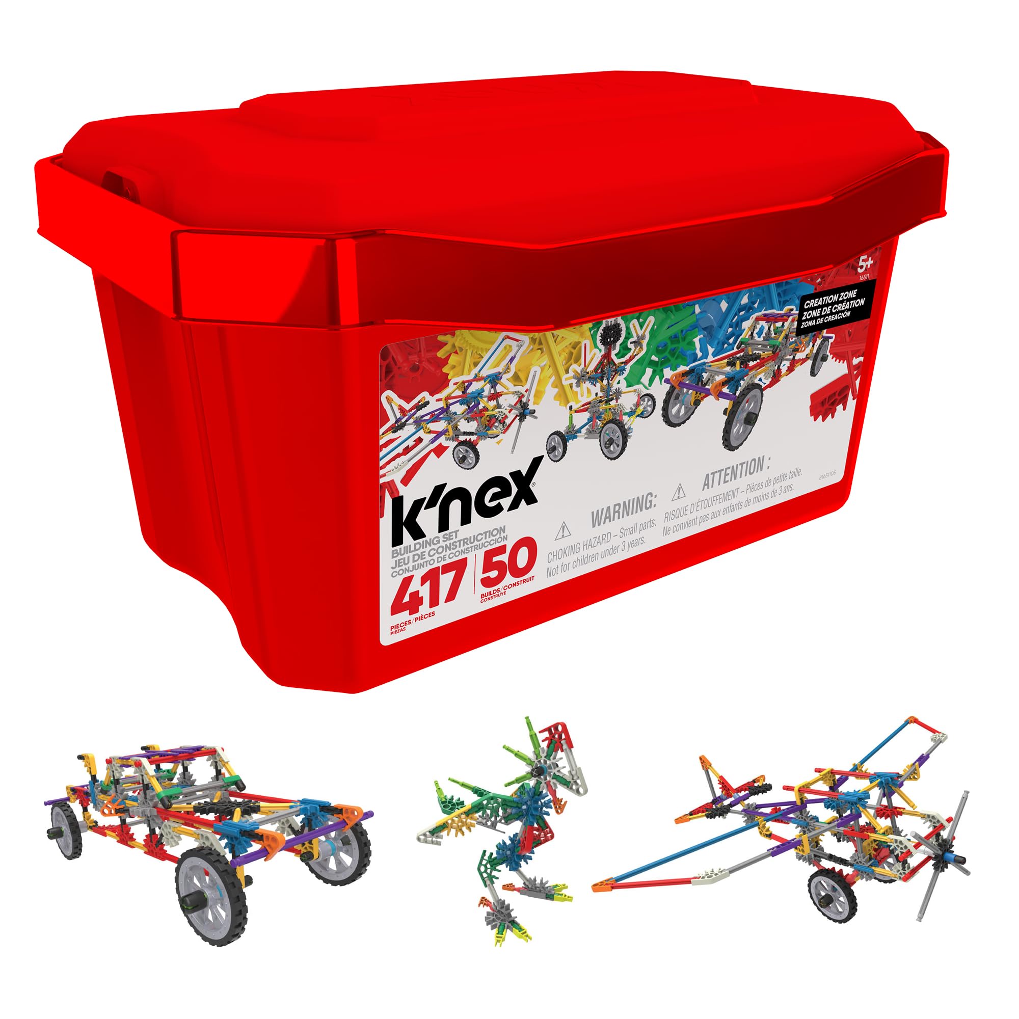 K'NEX Creation Zone 50 Model Building Set - 417-Piece STEM Toy for Ages 5+ 10