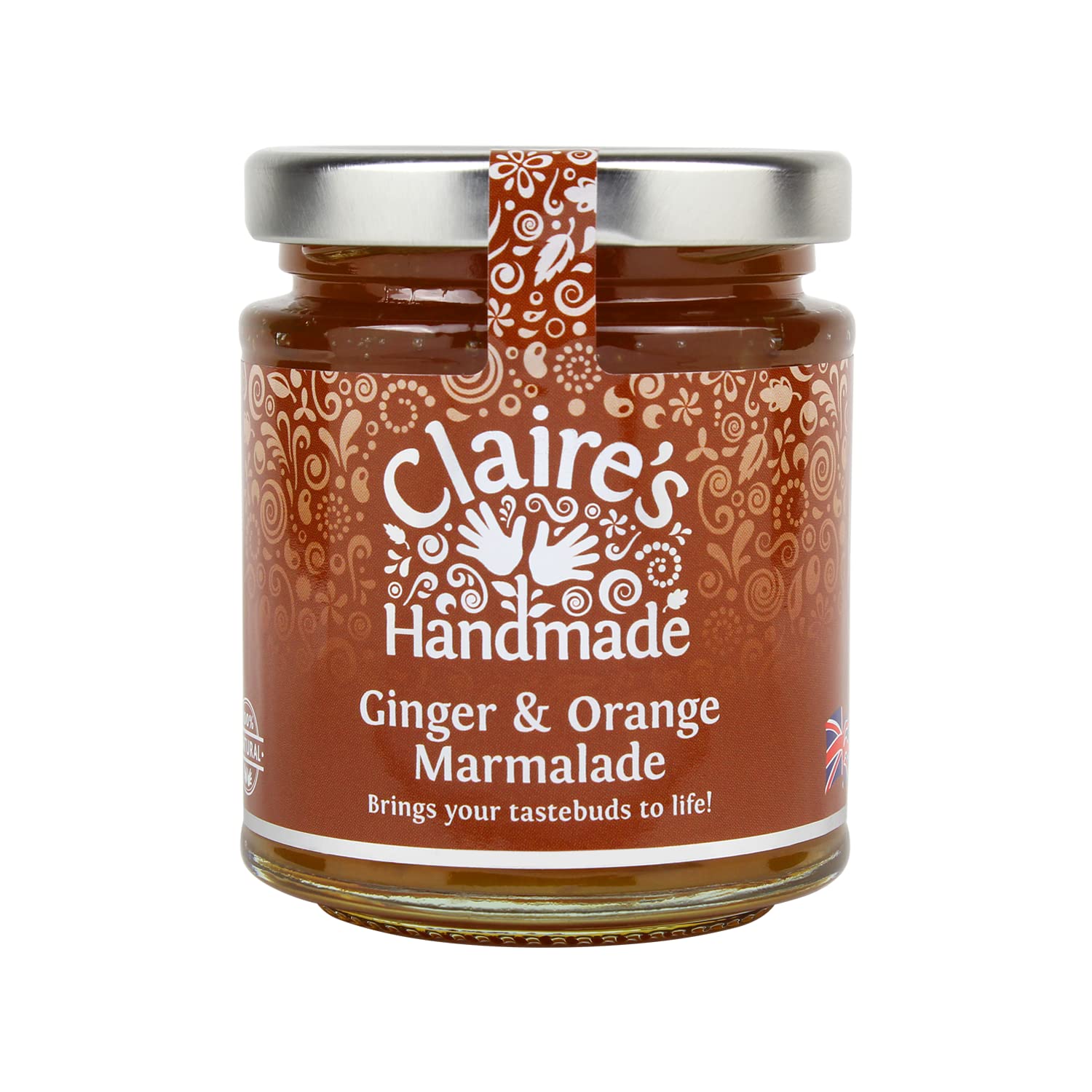 Claire's Handmade Ginger and Orange Marmalade - Uplifting Ginger Root Flavor | 227g Jar