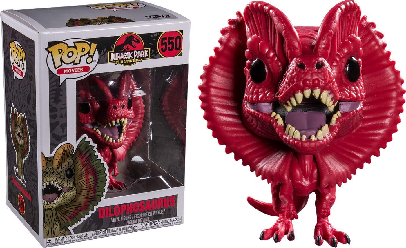 Funko Pop! Movies: Jurassic Park - Dilophosaurus Vinyl Figure (Limited Red Edition) #550