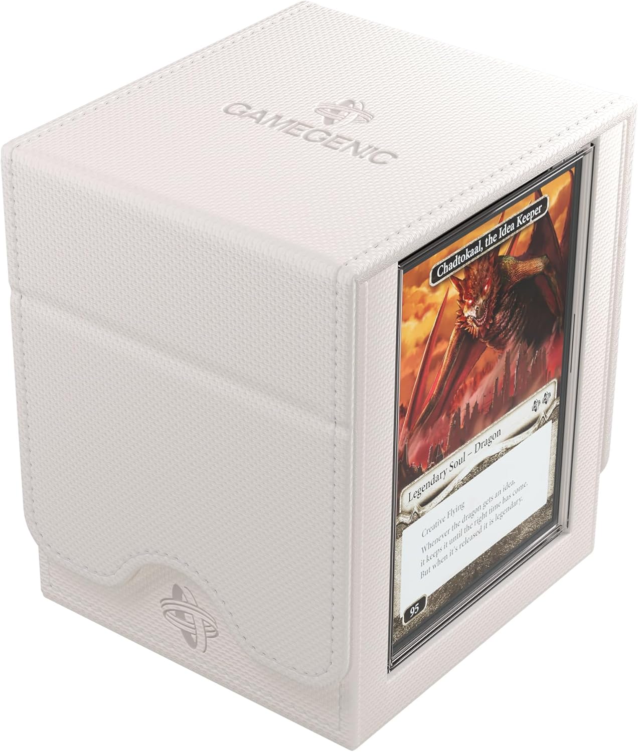 Gamegenic Squire Plus 100+ XL White Commander Deck Box for Magic: The Gathering 6