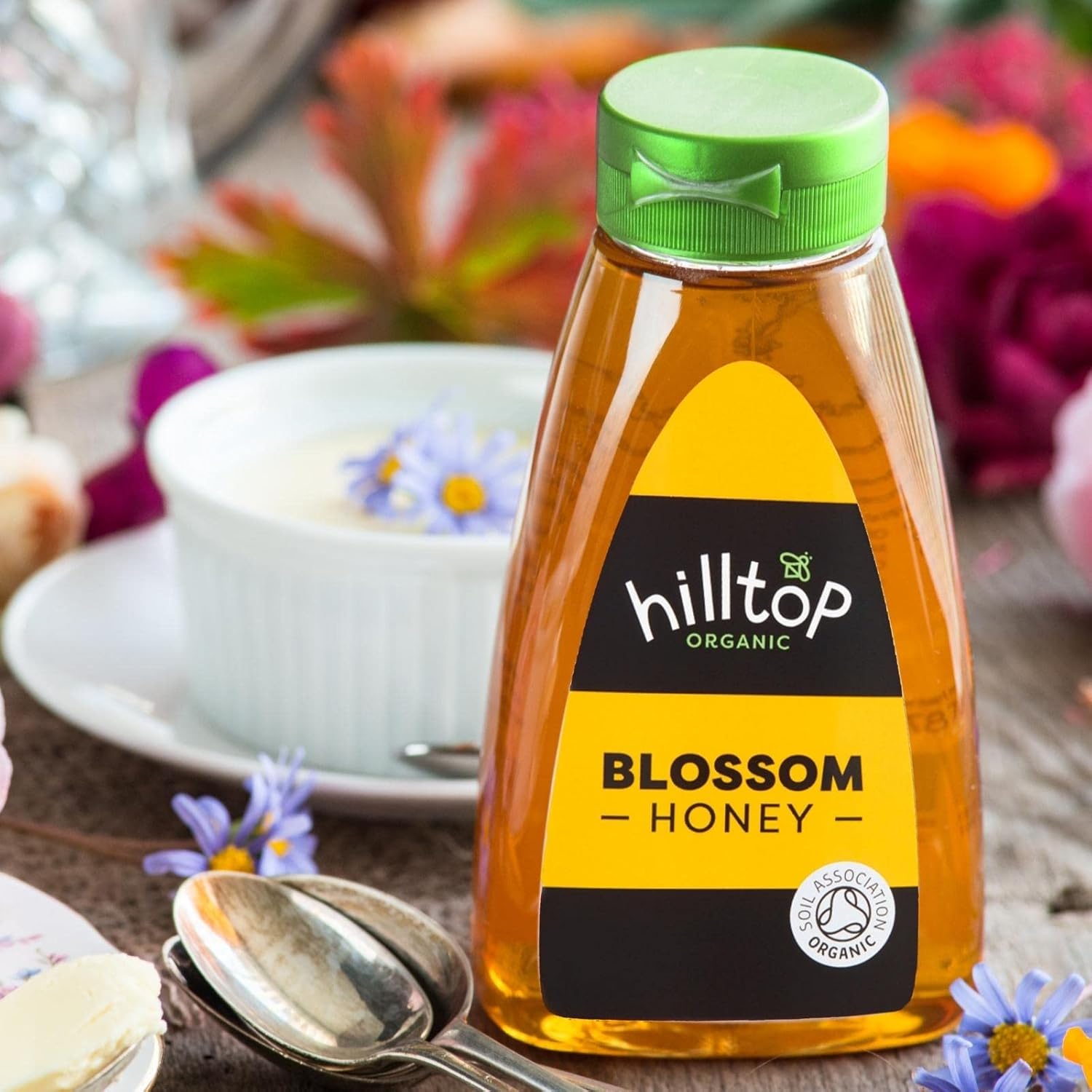 Hilltop Honey - Organic Blossom Honey - Squeezy Bottle - 720g 5