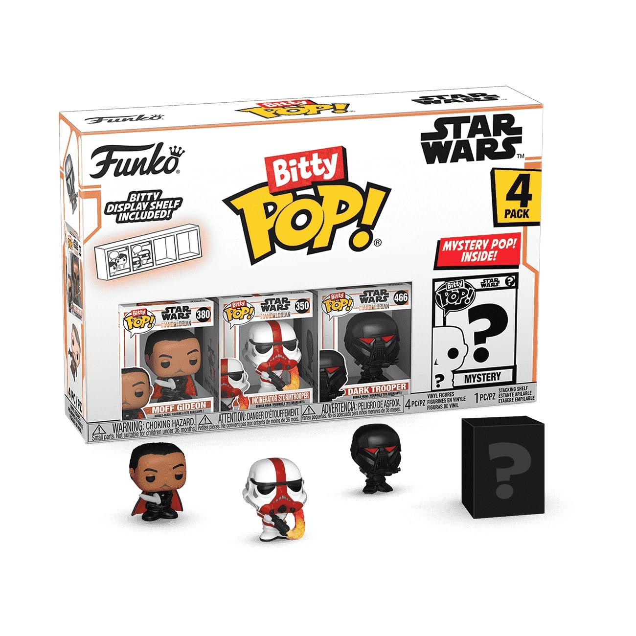 Funko Bitty Pop! The Mandalorian - Moff Gideon & Incinerator Stormtrooper 4-Pack | Vinyl Collectible Figures