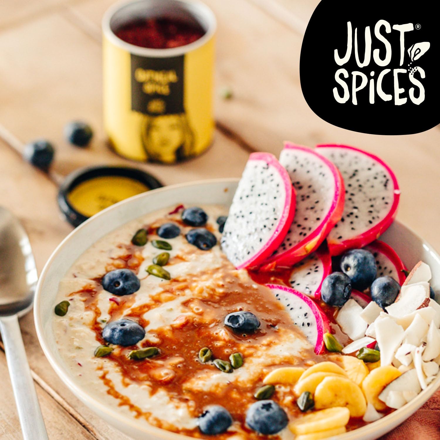 Just Spices Oatmeal Spice, 56g – Nutty, Warmly Spiced Porridge Mix with Almonds, Coconut & Cinnamon