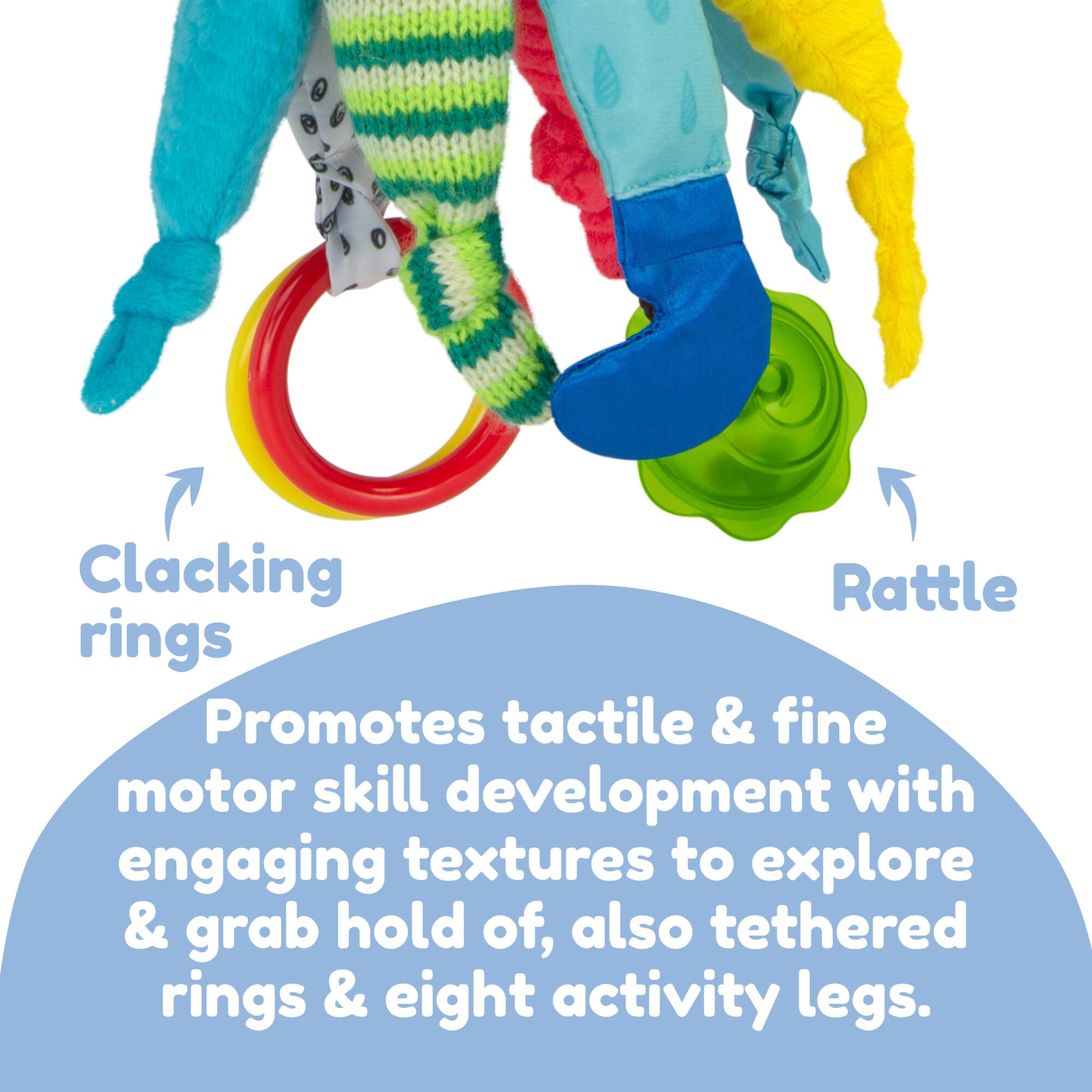 Lamaze Captain Calamari - Clip & Go Baby Sensory Toy for 0-6 Months 10