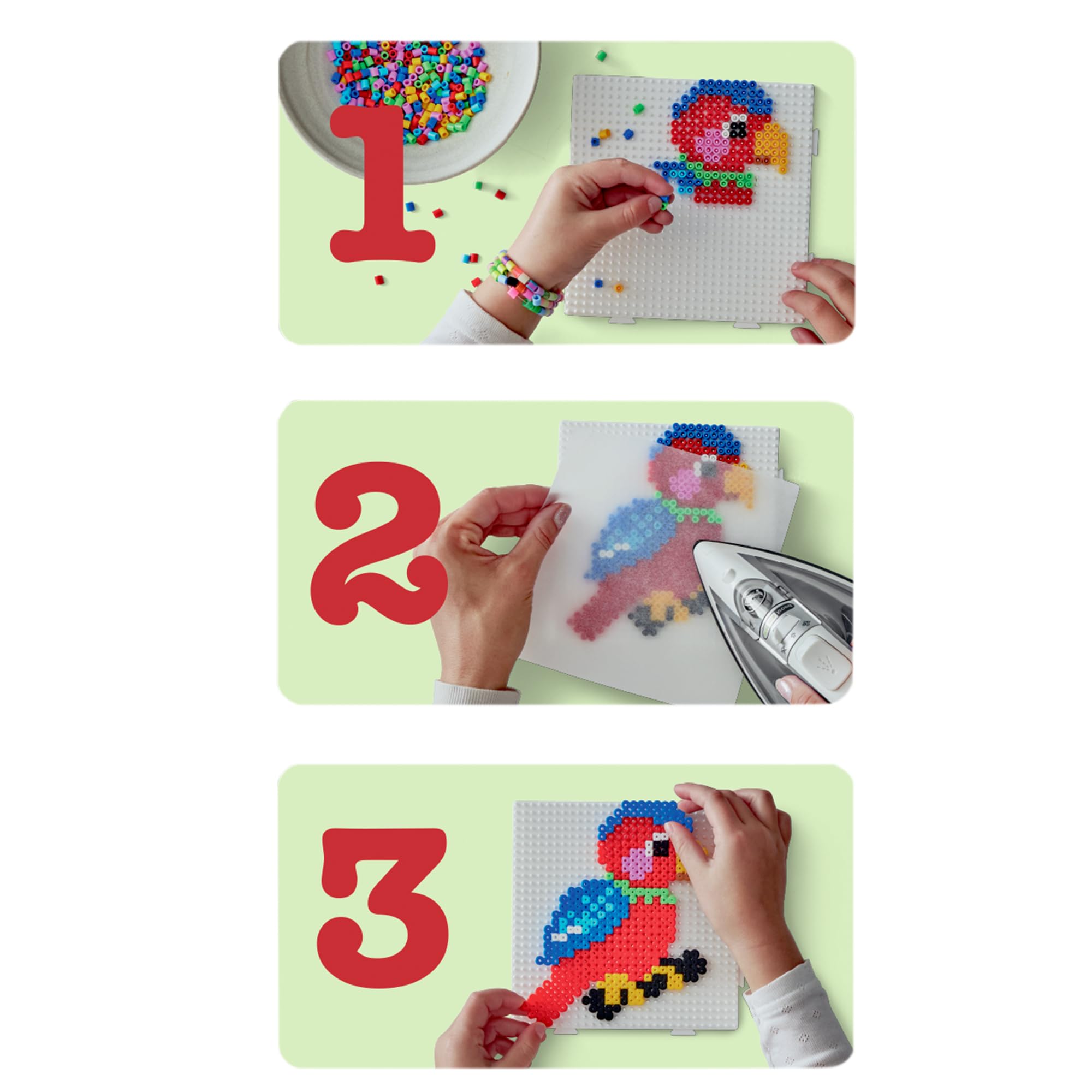 Hama 10.2051 4,000 Beads & 3 Pegboards Creative Playset - Ages 5-10 9