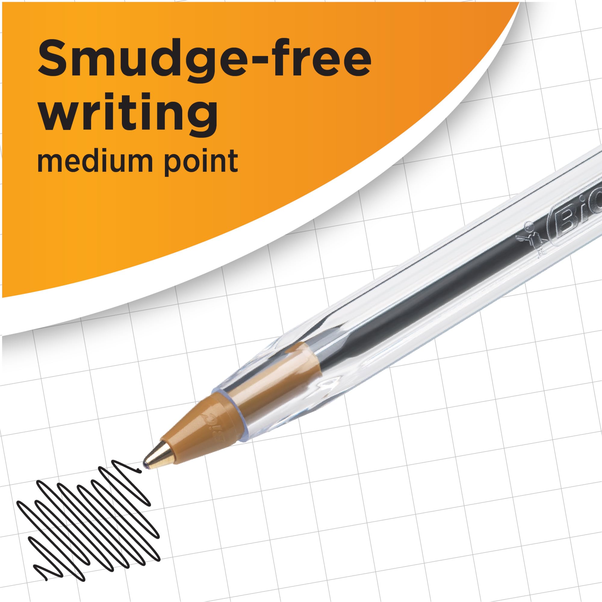 BIC Cristal Original Ballpoint Pens - Fine Point (1.0mm) | Smooth Writing | Pack of 100 Black Ink 8