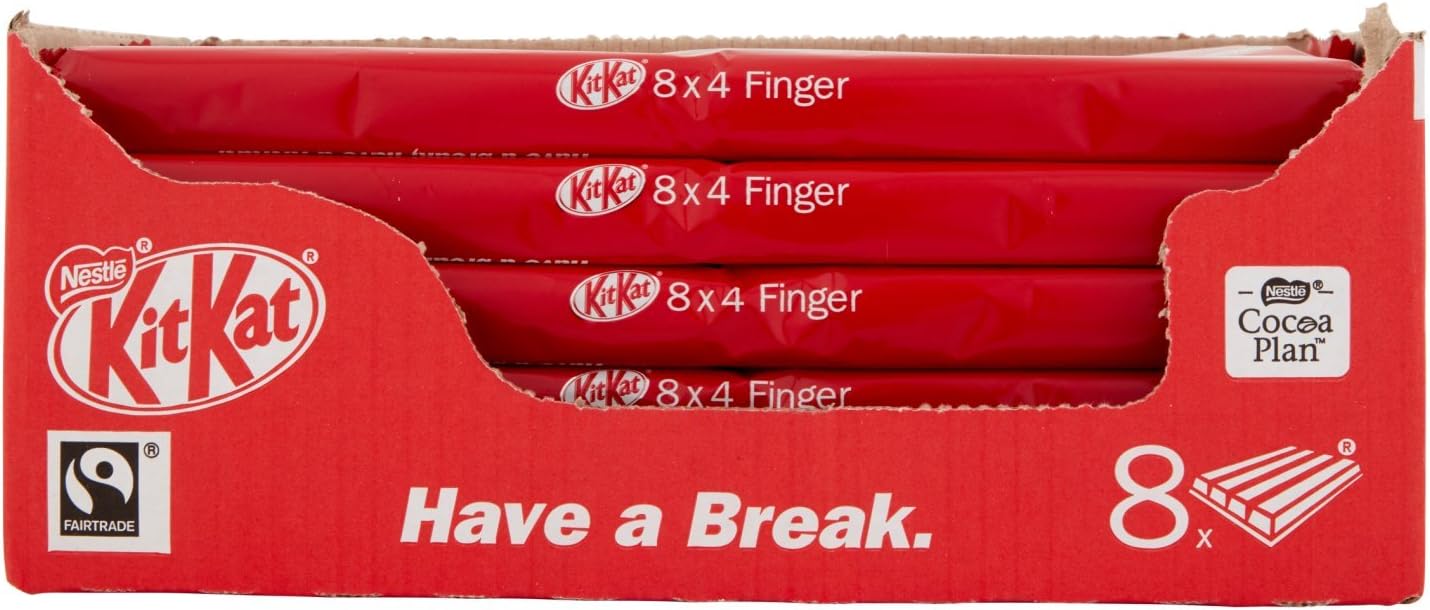 KitKat 4 Finger Milk Chocolate Bar Bumper Multipack, 8 x 41.5 g 10