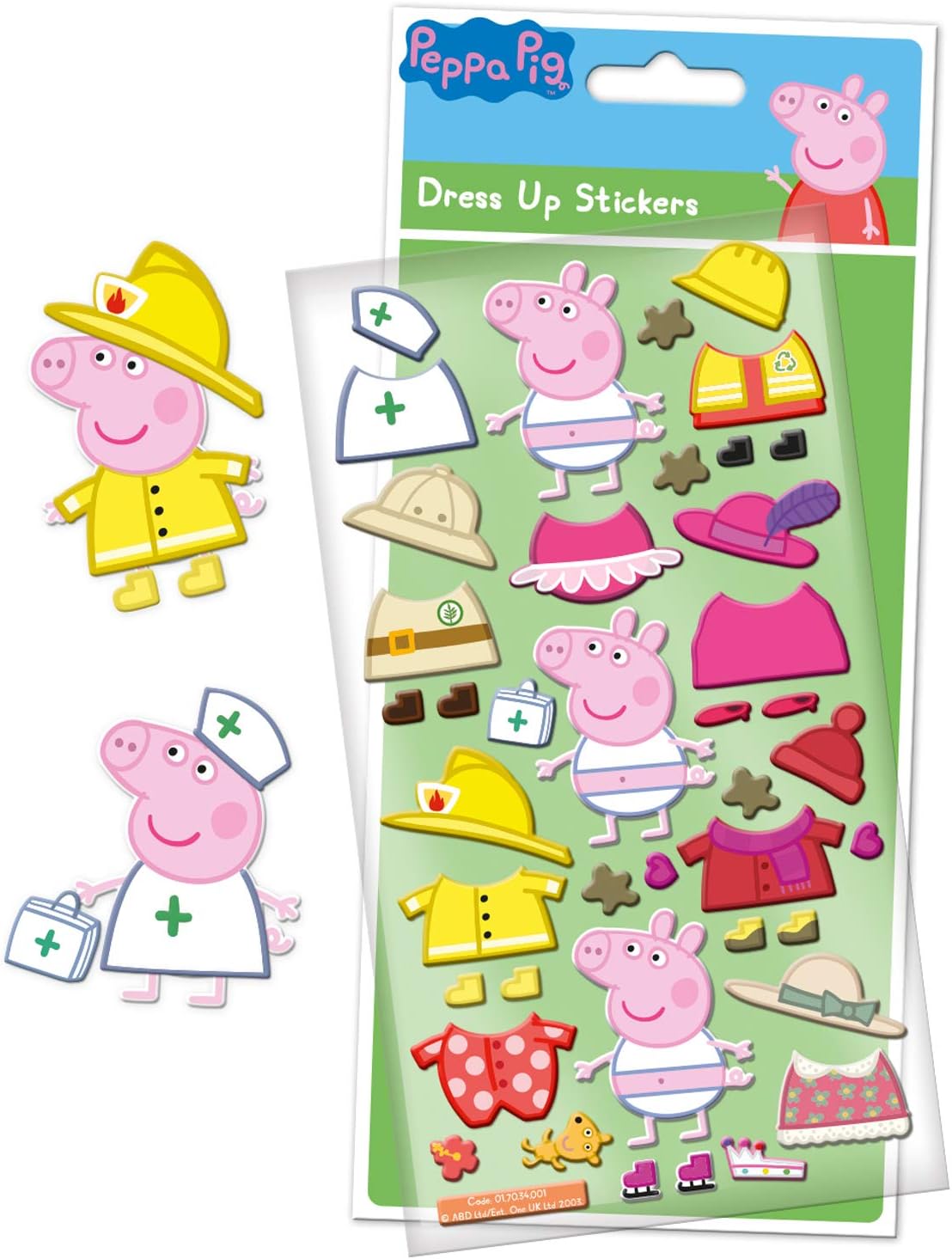 Paper Projects Peppa Pig Chunky Foam Dress Up Stickers - Reusable Craft Activity