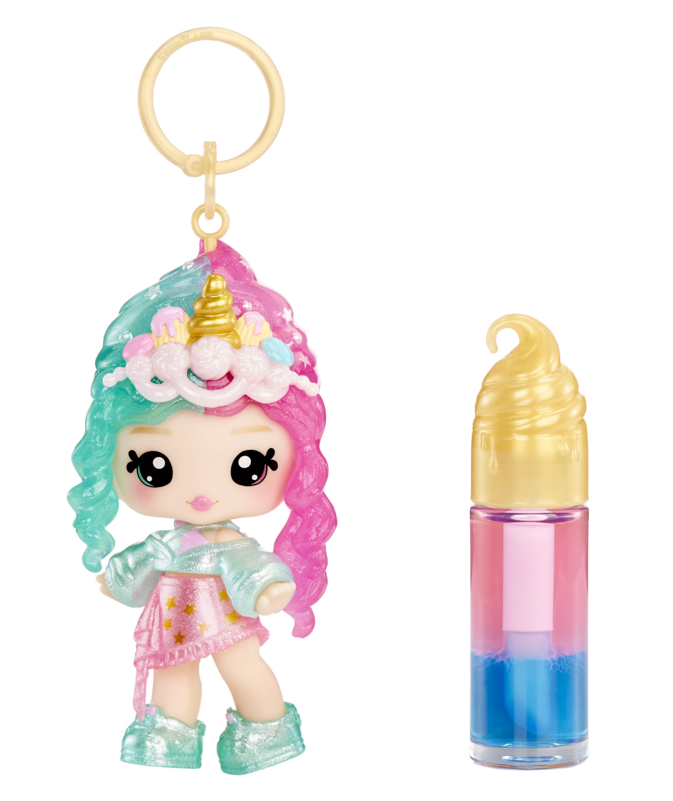 Yummiland Phoebe Frappe Lip Gloss Doll - Mystery Color Change Series, 10cm Fashion Doll with DIY Two-Tone Lip Gloss Kit 6