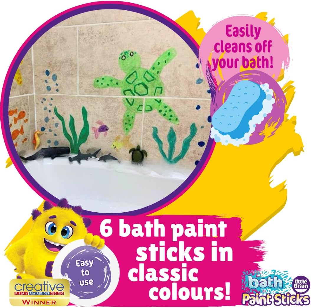 Little Brian - Bath Paint Sticks 6-Pack for Kids 4