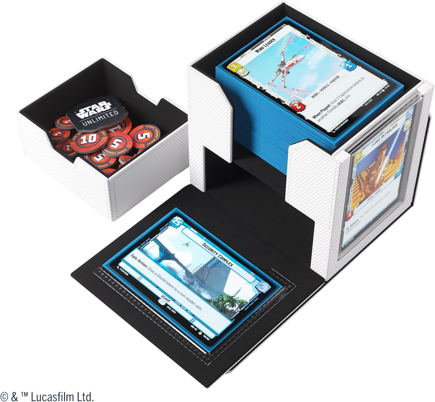 Gamegenic Star Wars Unlimited Deck Pod - White/Black TCG Accessory 3