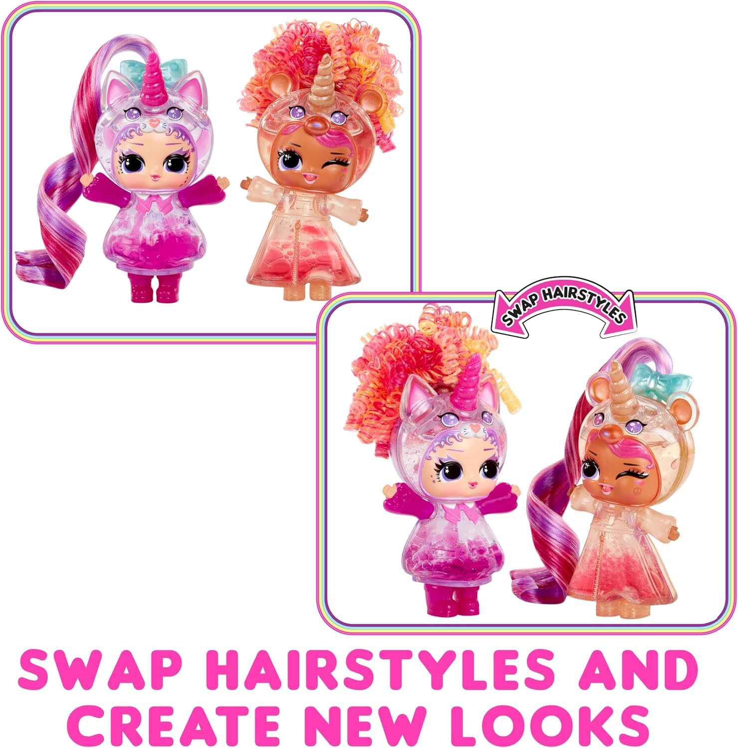 L.O.L. Surprise! Unicorn Tots - Lava Lamp Experience with Real Doll Hair, 8 to Collect 8