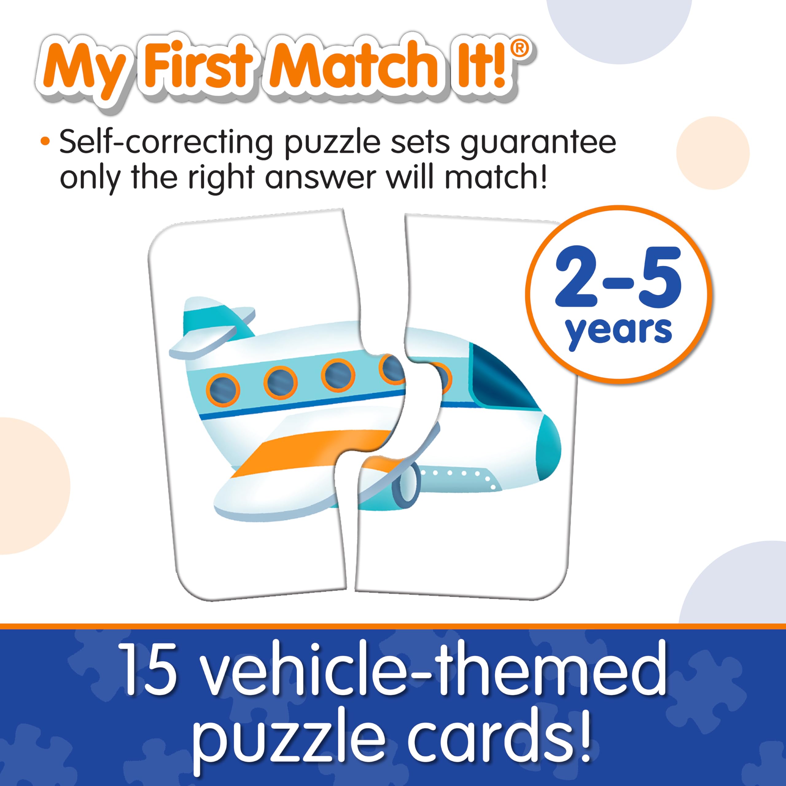 My First Match It! Things That Go Puzzle Set - Educational Vehicle Puzzles for Toddlers 2-5 Years 7