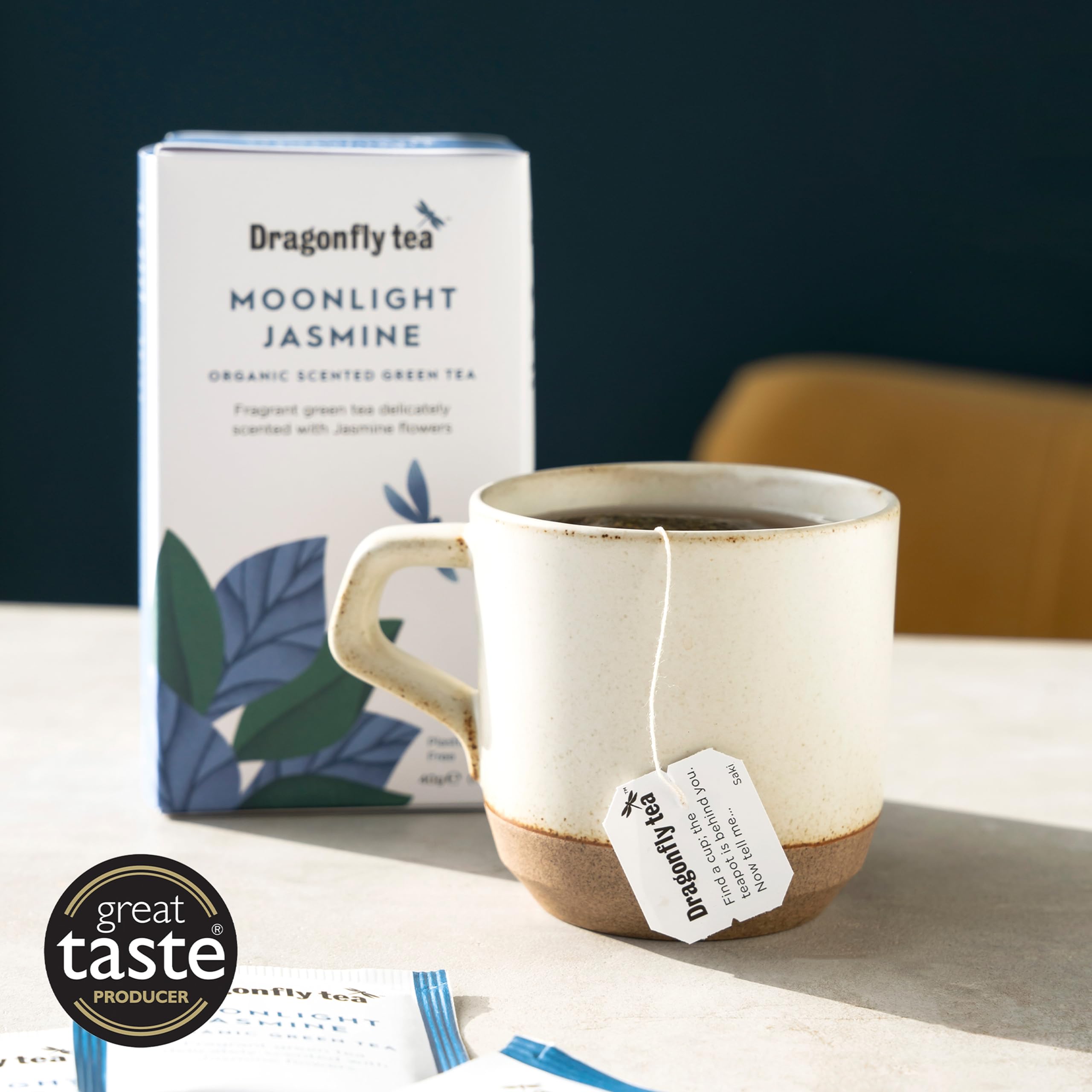 Dragonfly Tea - Moonlight Jasmine Organic Scented Green Tea (20 Teabags) 4
