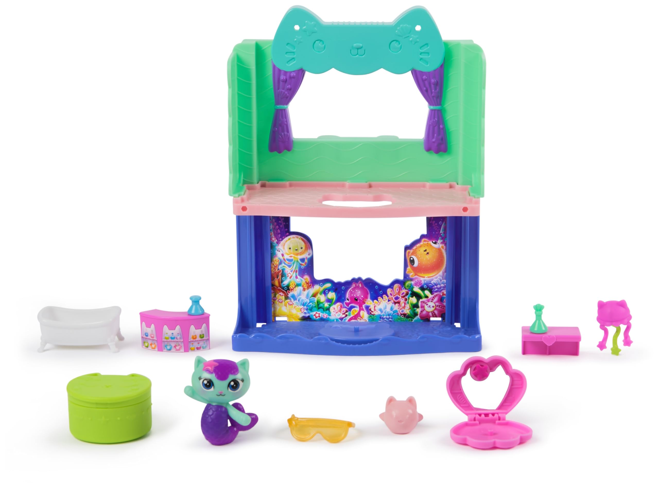 Gabby's Dollhouse: The Movie - MerCat's Spa-wesome Bathroom Playset with Figure 4