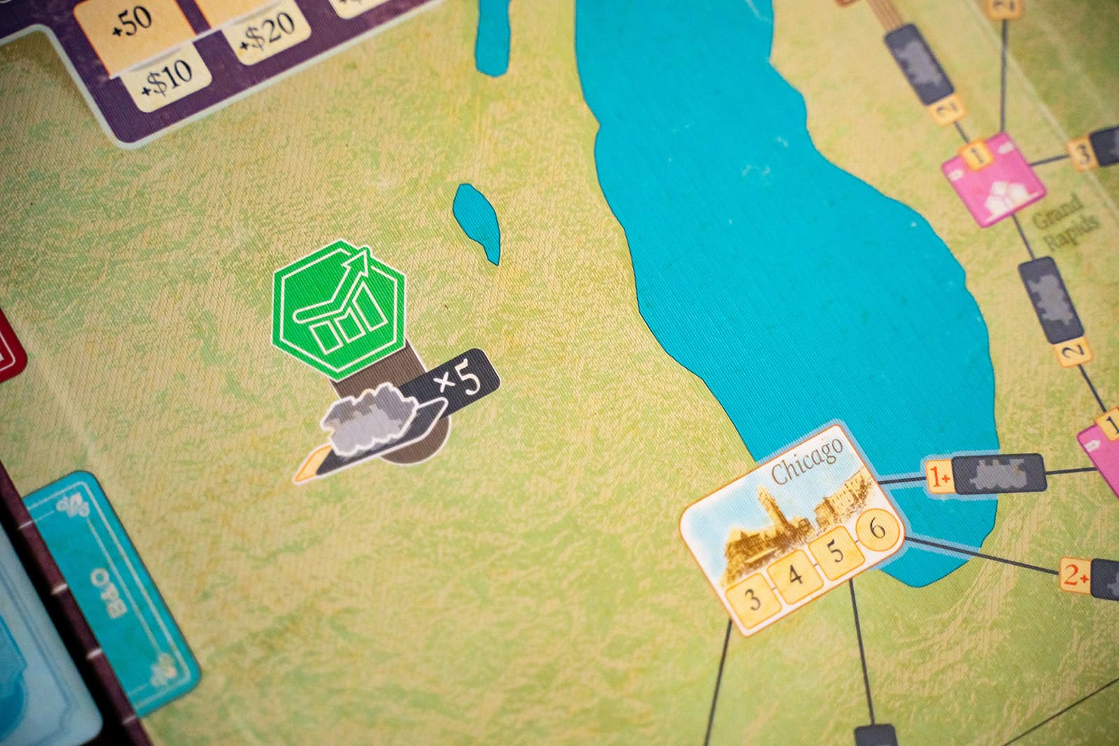 Capstone Games Age of Rail: Allegheny & La Pampa Double-Sided Expansion Map 6